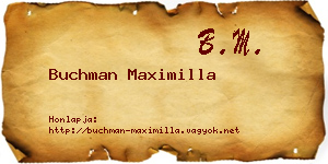 Buchman Maximilla névjegykártya